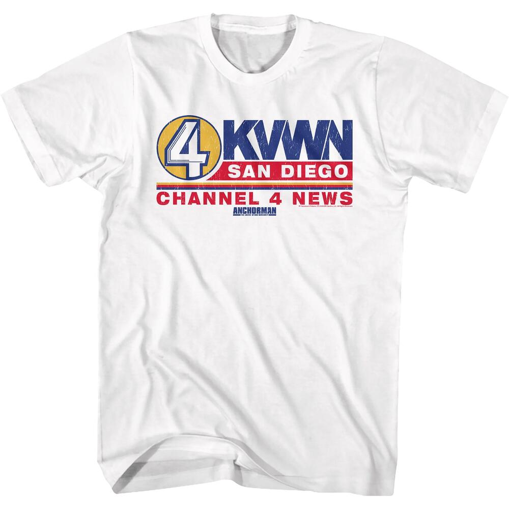 Kvwn Channel 4 News Logo Anchorman Tshirt